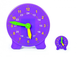 Purple 24 Hour Advance Teacher Clock   